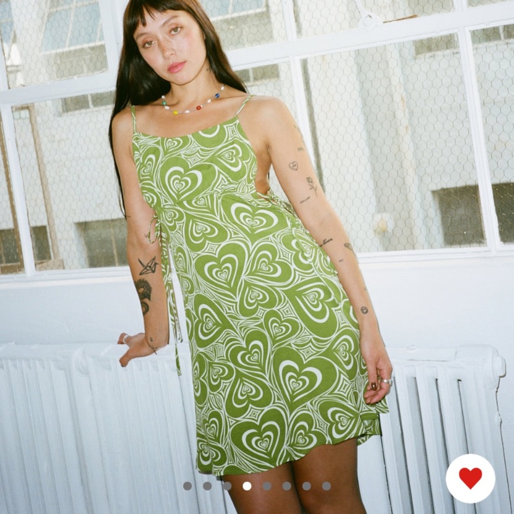 Yolande Mini Dress - Wild Hearts Green